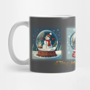 Three Christmas Snow Globes Mug